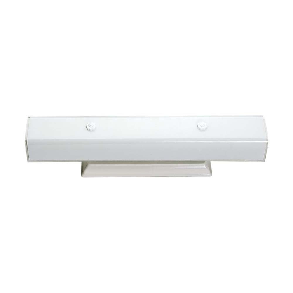 4-Light 24-in Vanity w/ White -inU-in Channel Glass White Finish