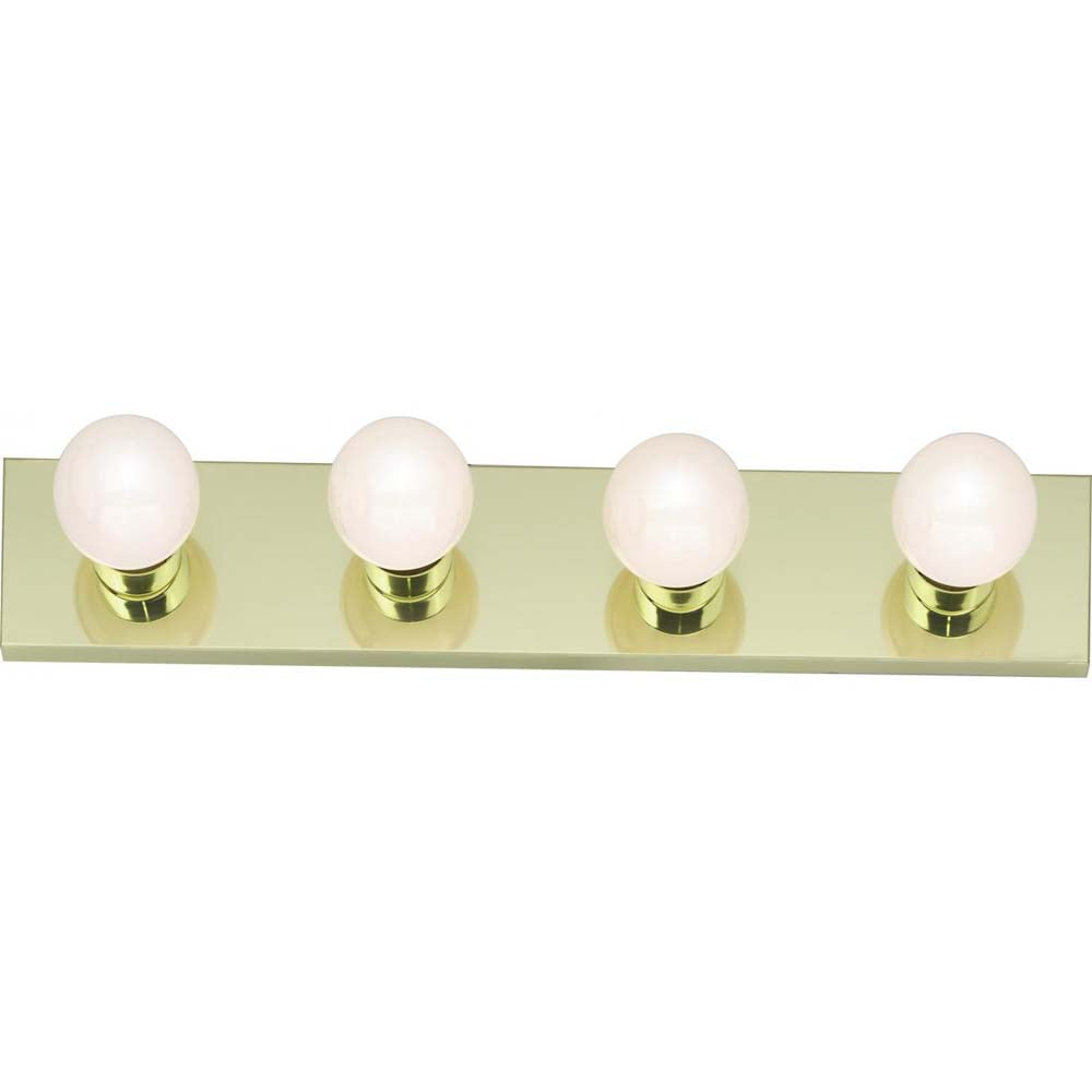 4-Light 24-in Vanity Strip Polished Brass Finish