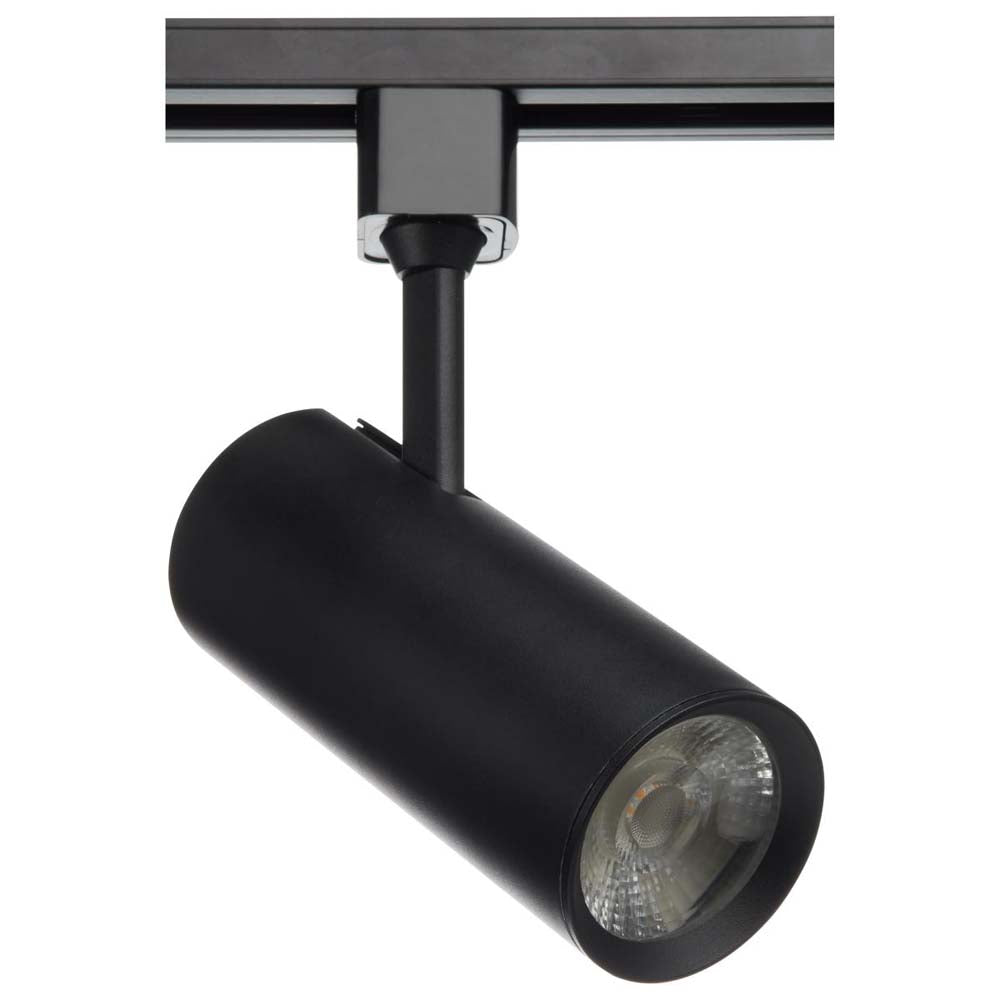 Satco 20w LED Commercial Track Head Black Cylinder 24 Degree Beam Angle 120v
