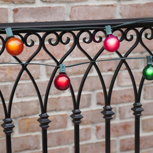 25 Bulbs 7W 120V G50 Multicolor Satin E12 Candelabra Base Globe Lights