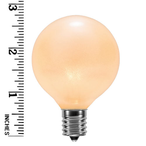 25 bulbs 7W G50 Transparent Pearl White E17 Intermediate Triple Dip Globe Light