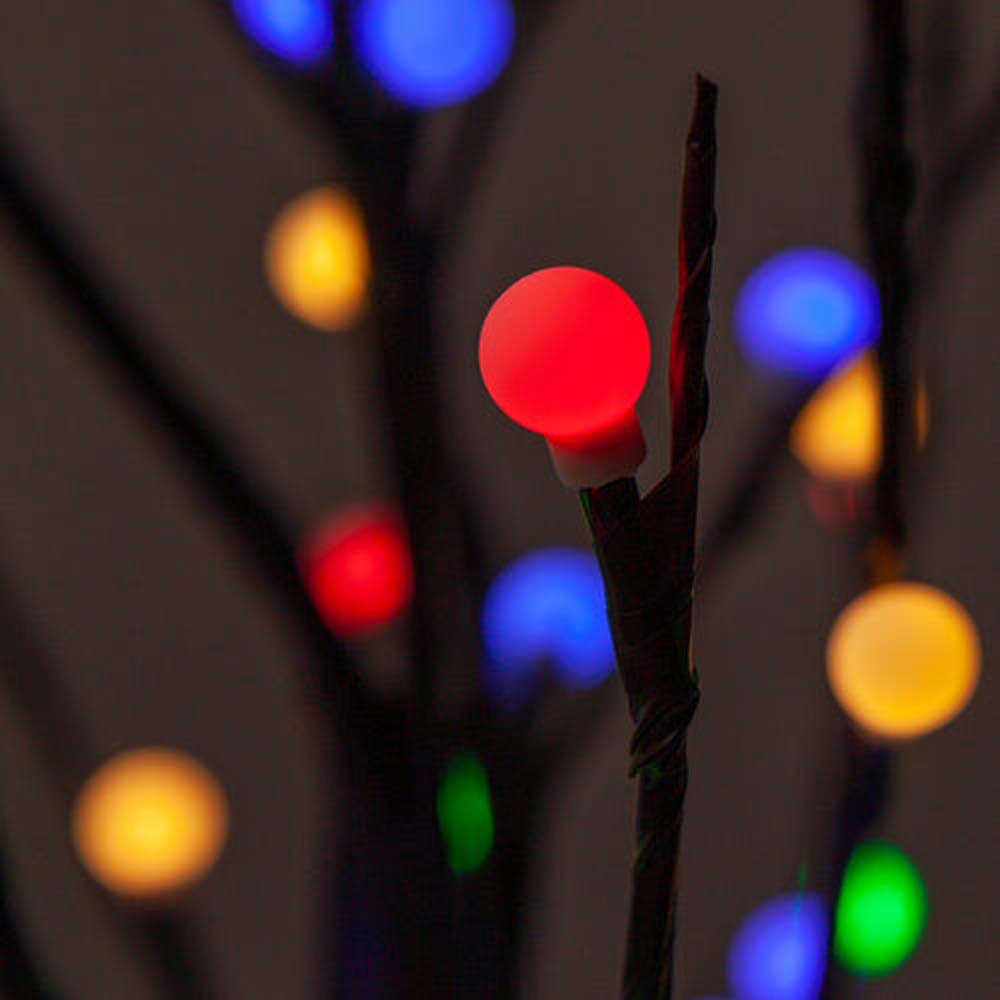 6-ft. Brown Lighted Ornamental Tree, Multicolor LED
