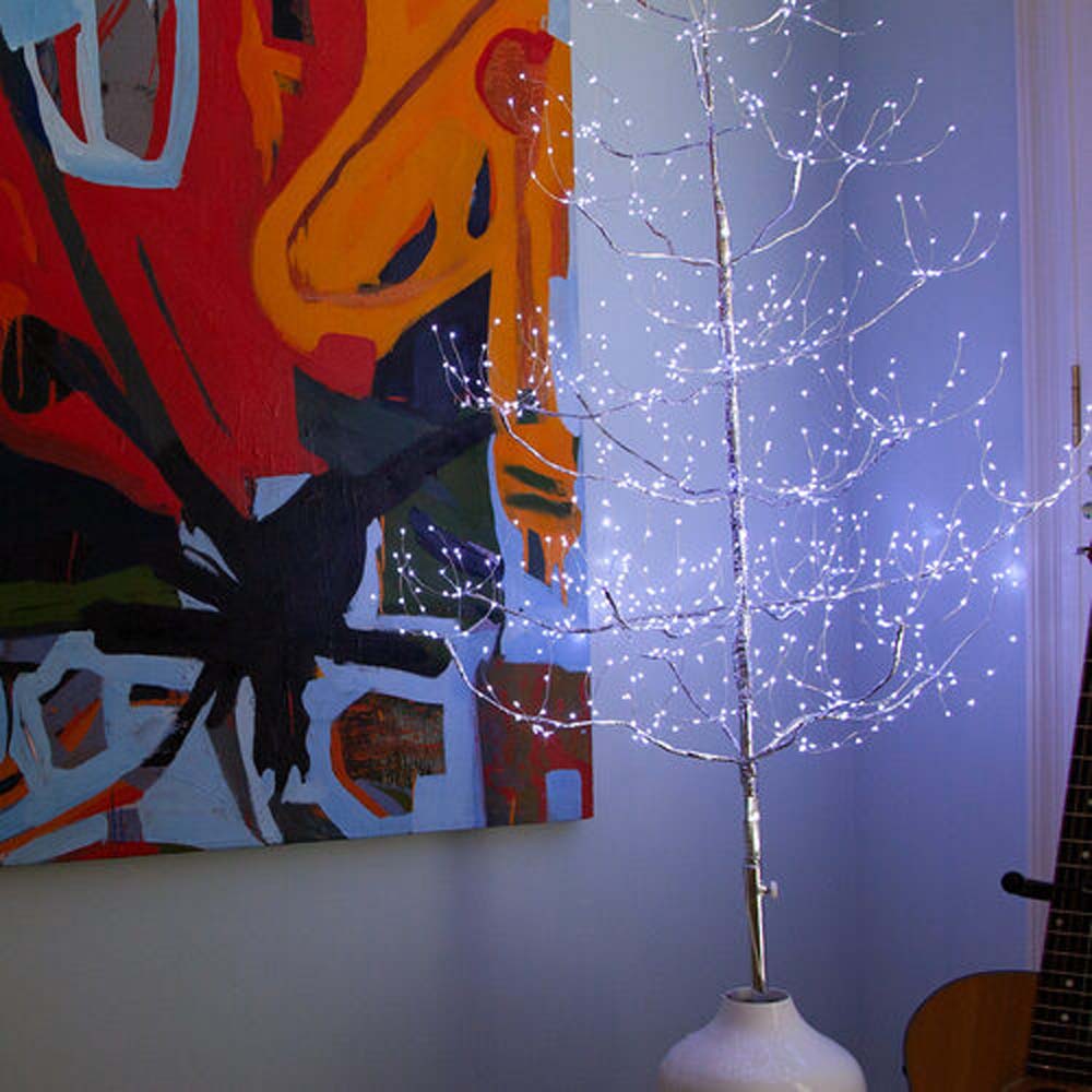 5-ft. Silver Fairy Light Tree, Cool White LED