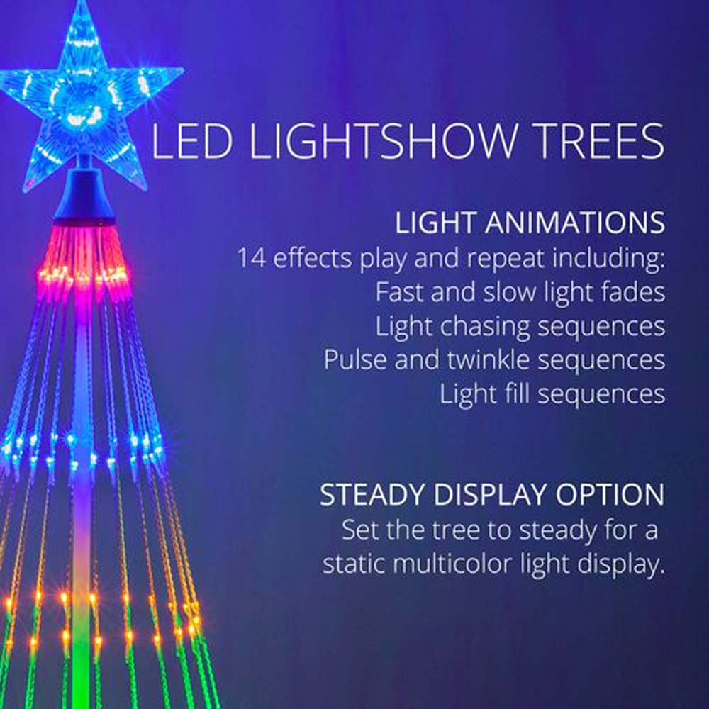 12-ft. Multicolor LED Animated Outdoor Lightshow Christmas Tree