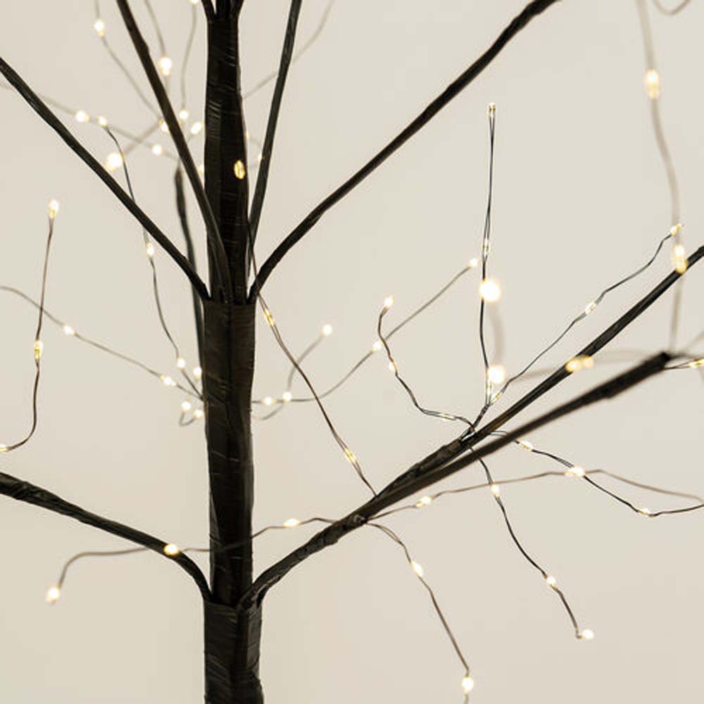 4-ft. Black Fairy Light Tree, Warm White LED