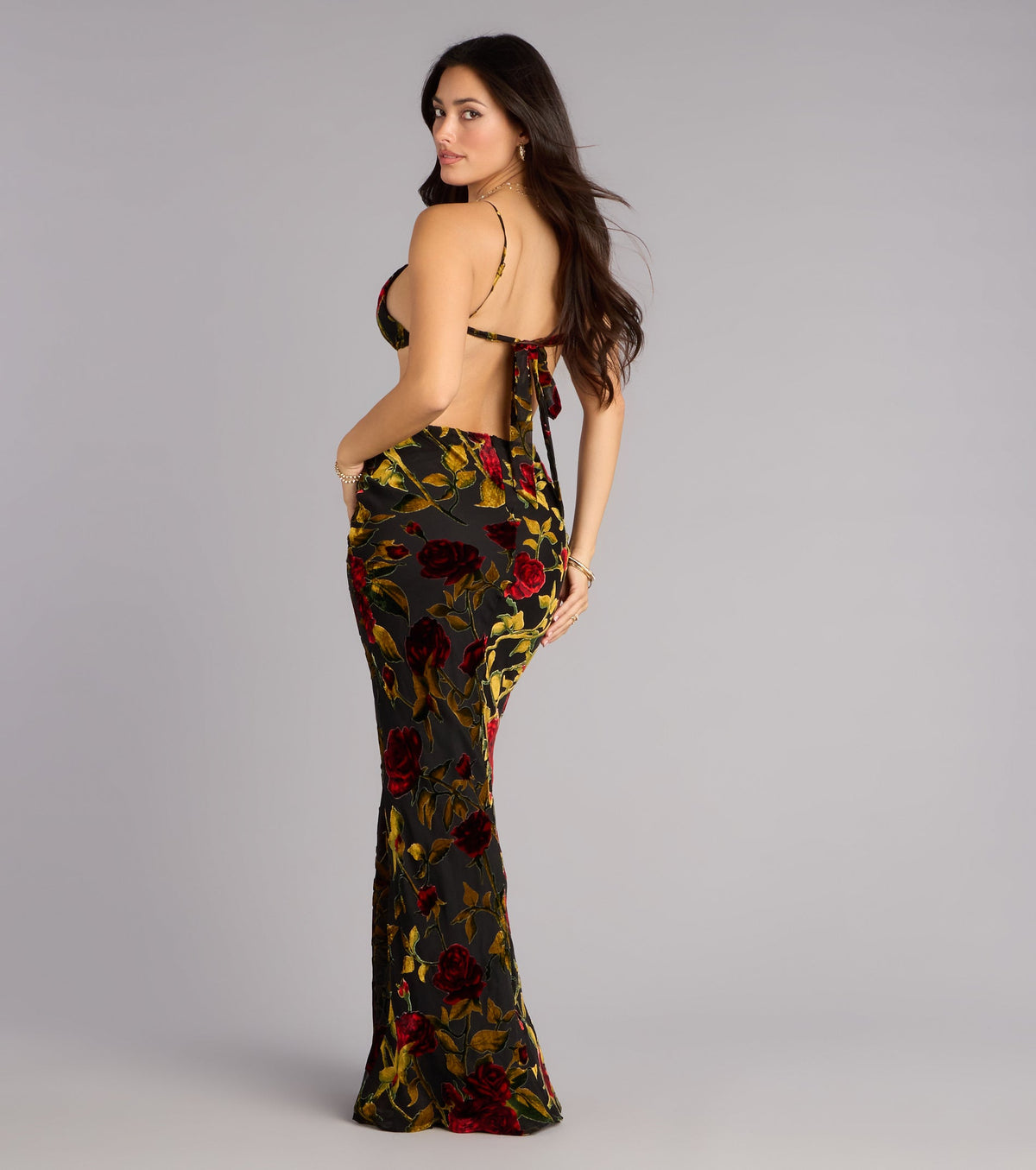 Milana Velvet Open Back Mermaid Formal Dress