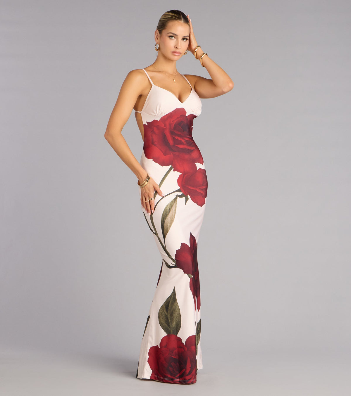 Madi Floral Print Mermaid Formal Dress
