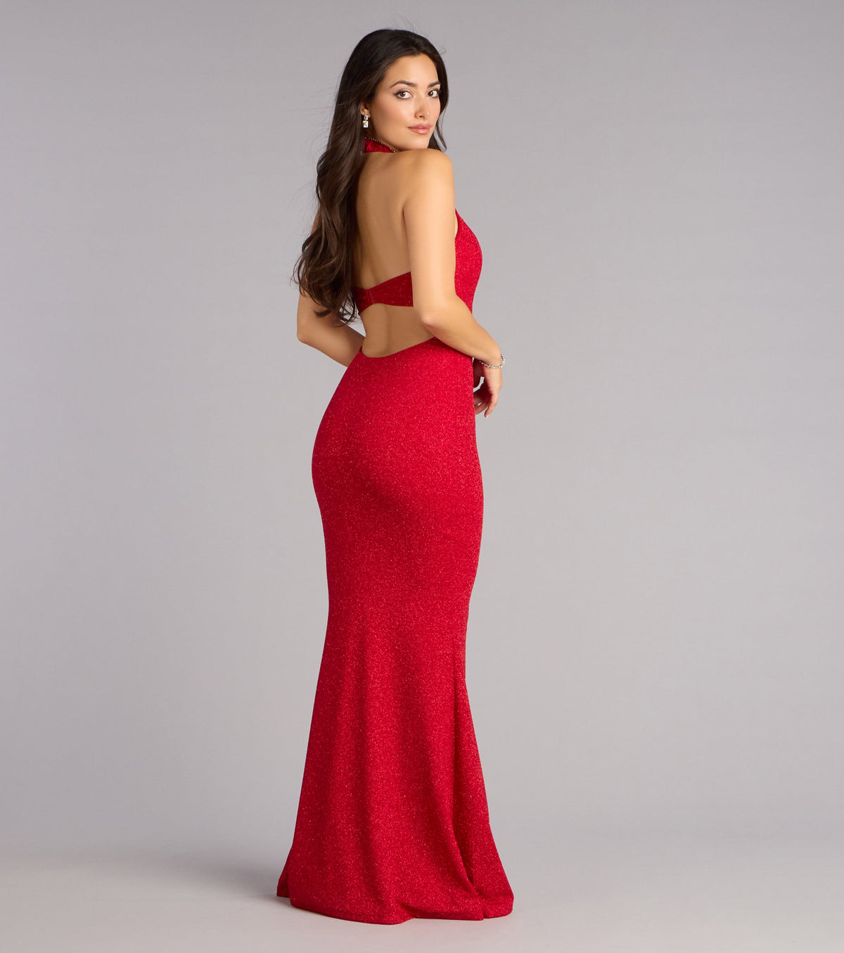 Cleo Glitter Knit Mermaid Formal Dress