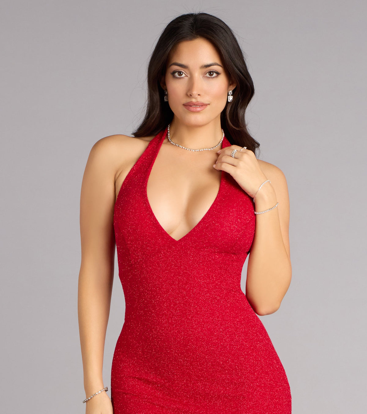 Cleo Glitter Knit Mermaid Formal Dress