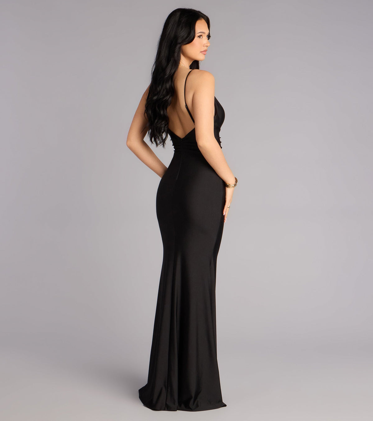 Sage Rosette Mermaid Formal Dress