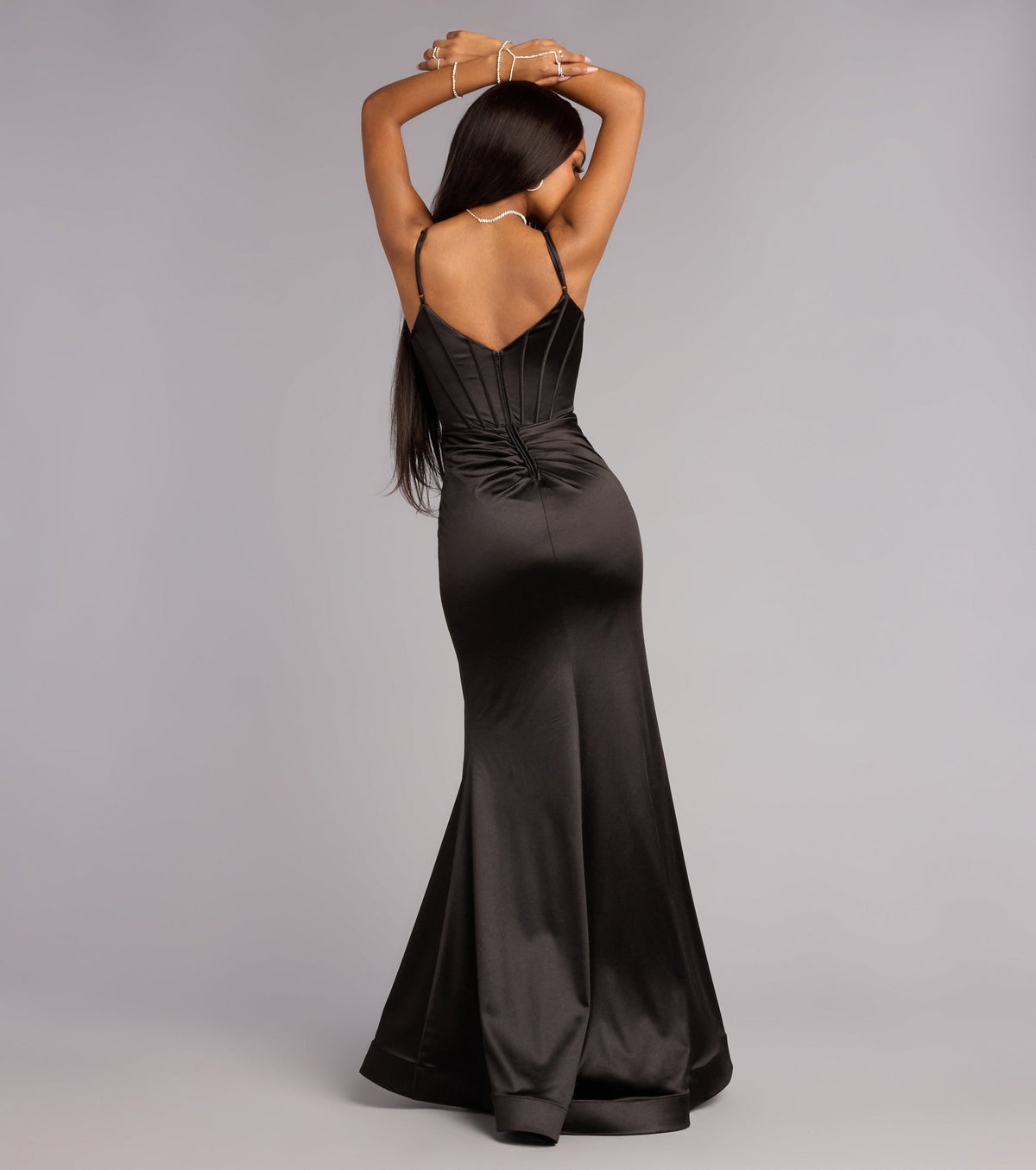 Beatrice Satin Gemstone Mermaid Formal Dress