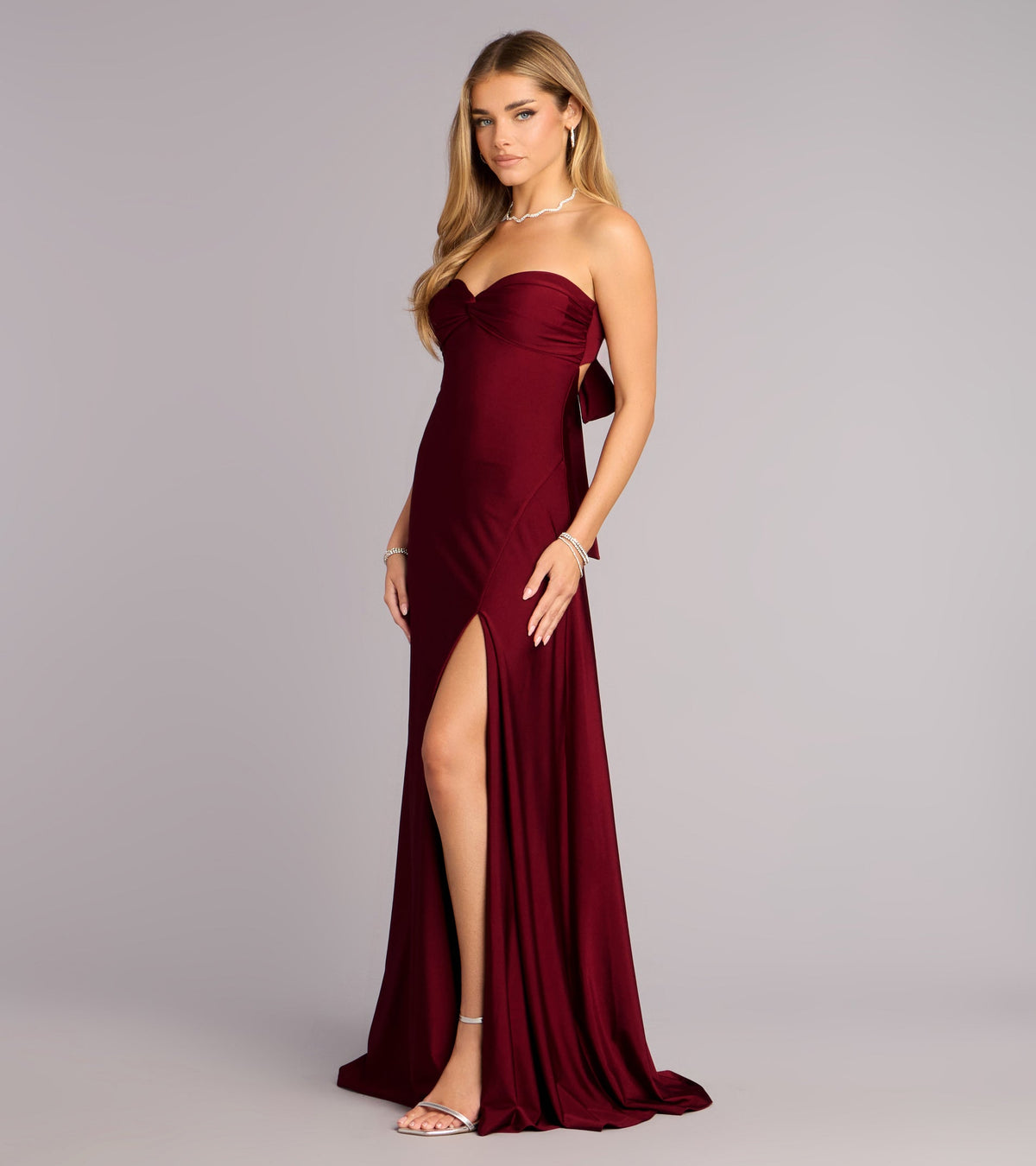 Madeline Strapless Tie-Back A-Line Dress