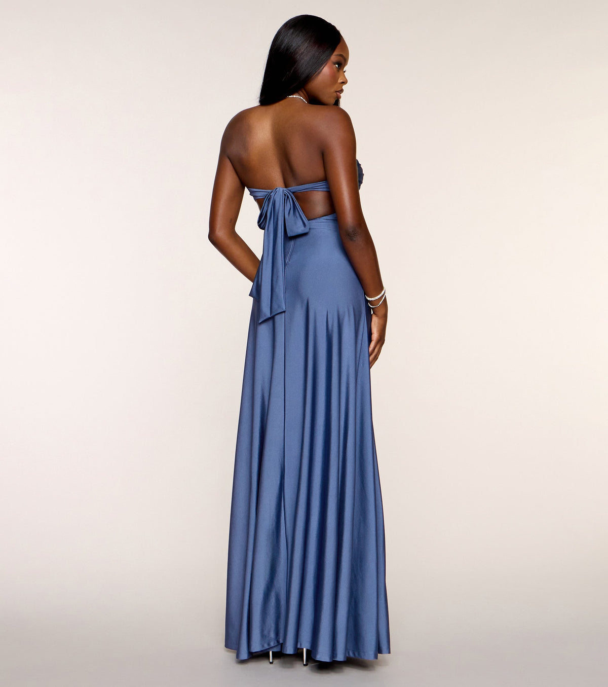 Madeline Strapless Tie-Back A-Line Dress
