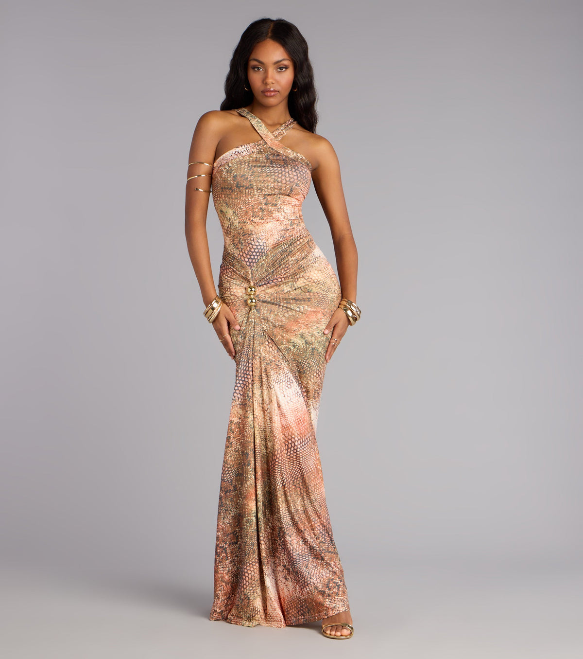 Poised to Strike Maxi Dress