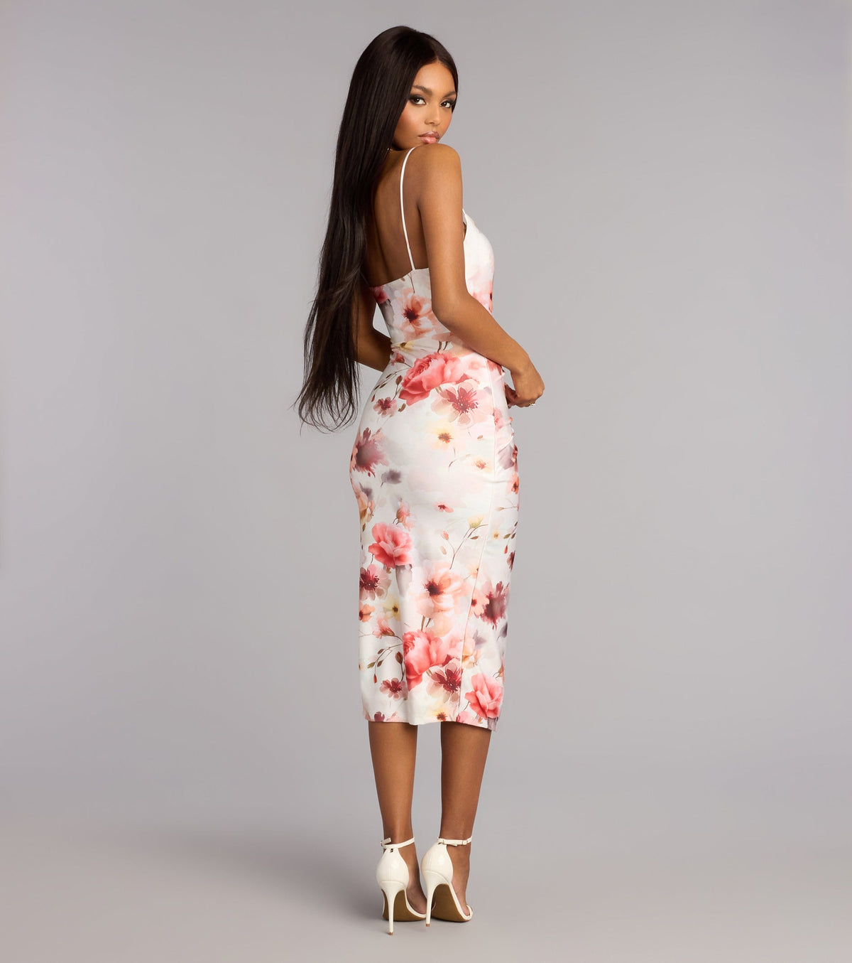 Modern Romance Floral Midi Dress