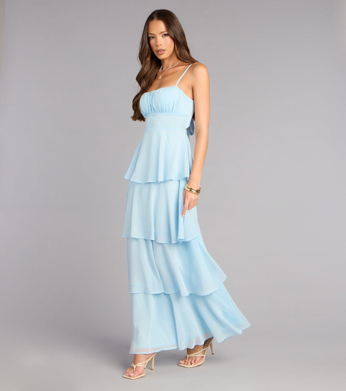 Evening Soirée Chiffon Maxi Dress