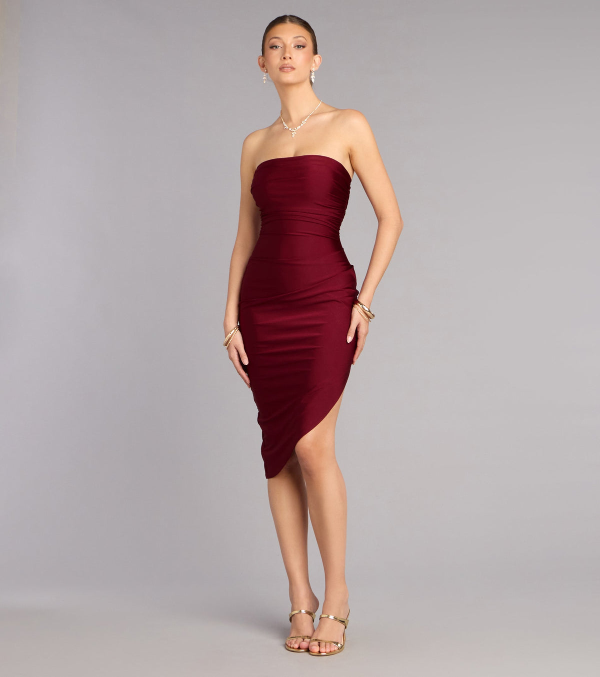 Effortless Poise Tube Midi Dress