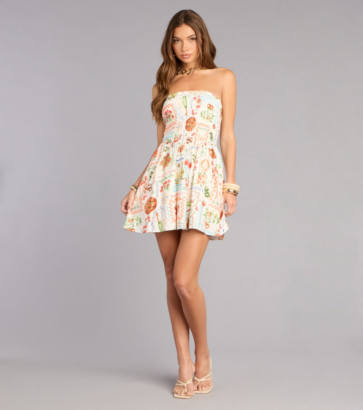 Spritz And Plans Strapless Mini Dress