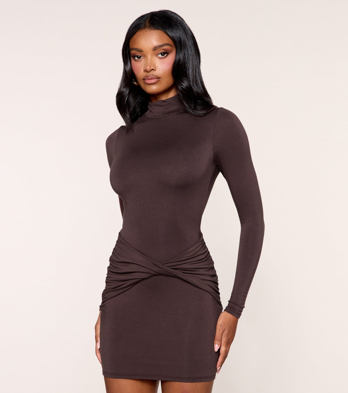 Cute Agenda Long Sleeve Mini Dress