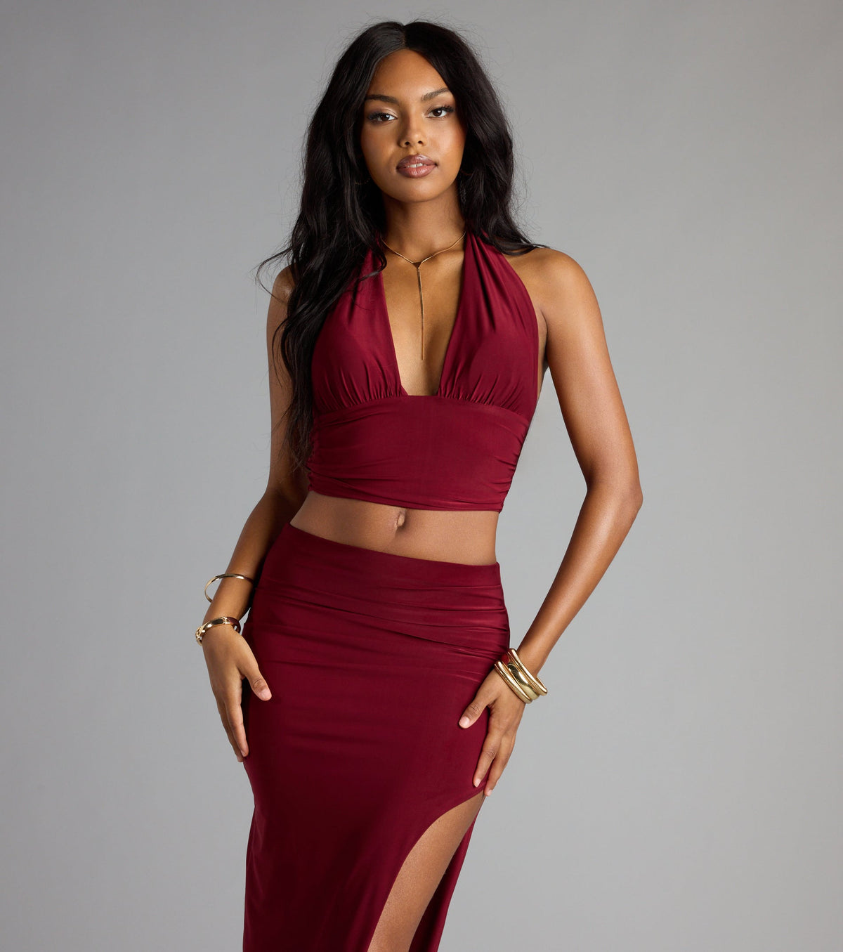Go With The Vibe Halter Crop Top