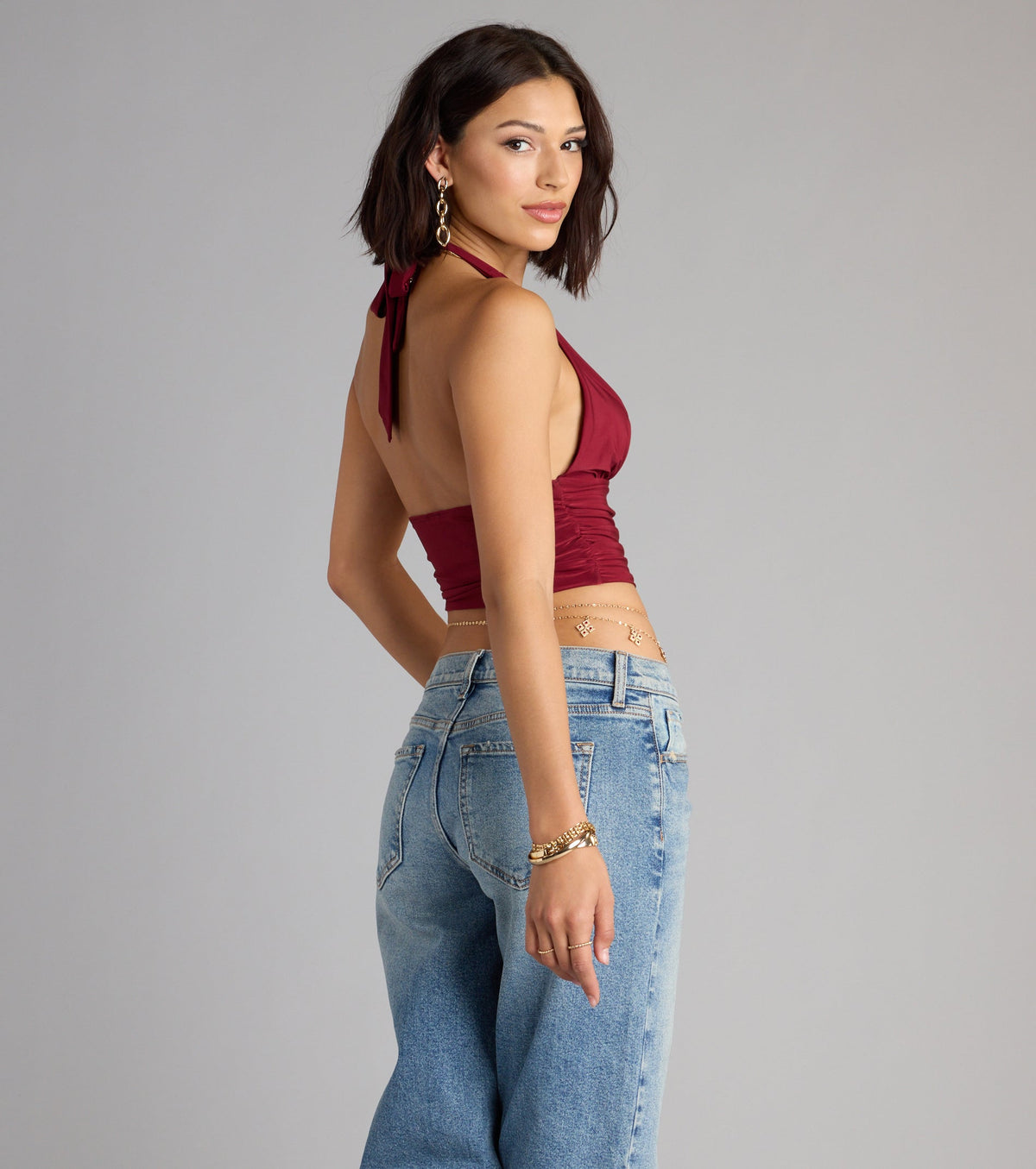 Go With The Vibe Halter Crop Top