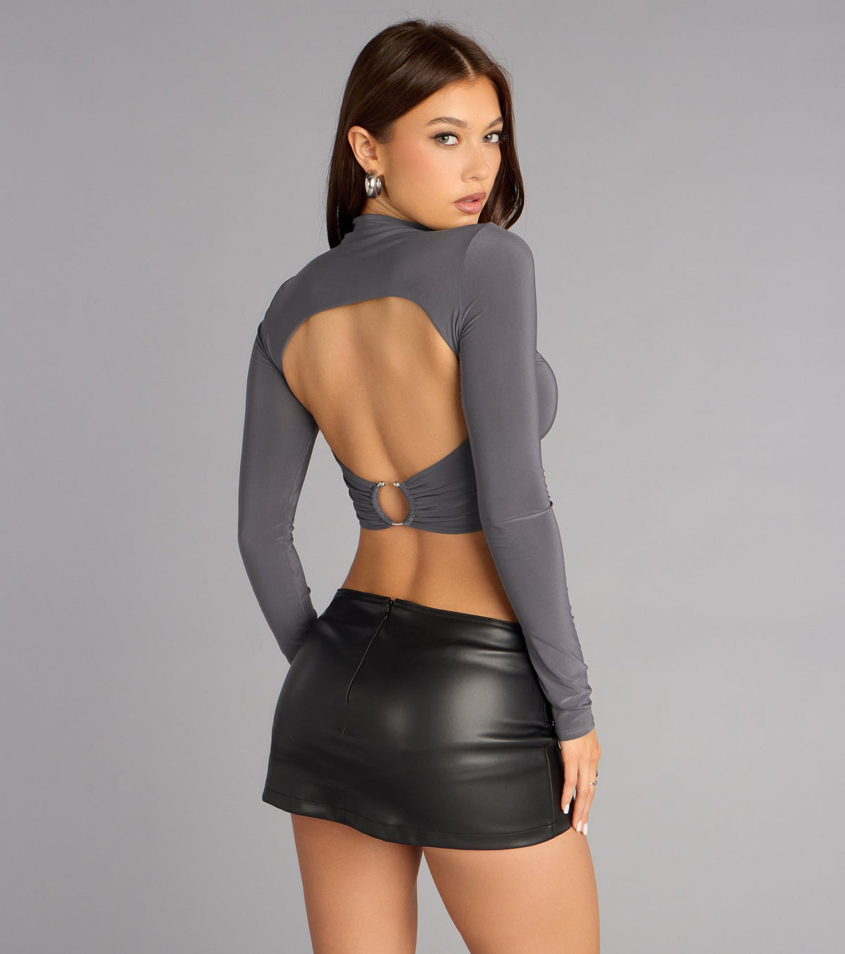 Quiet Flex Open Back Crop Top
