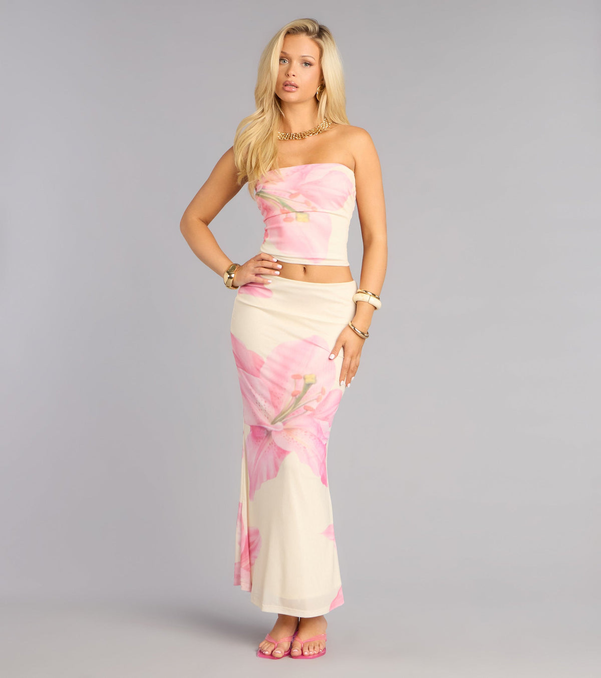 Petals On Repeat Floral Tube Top