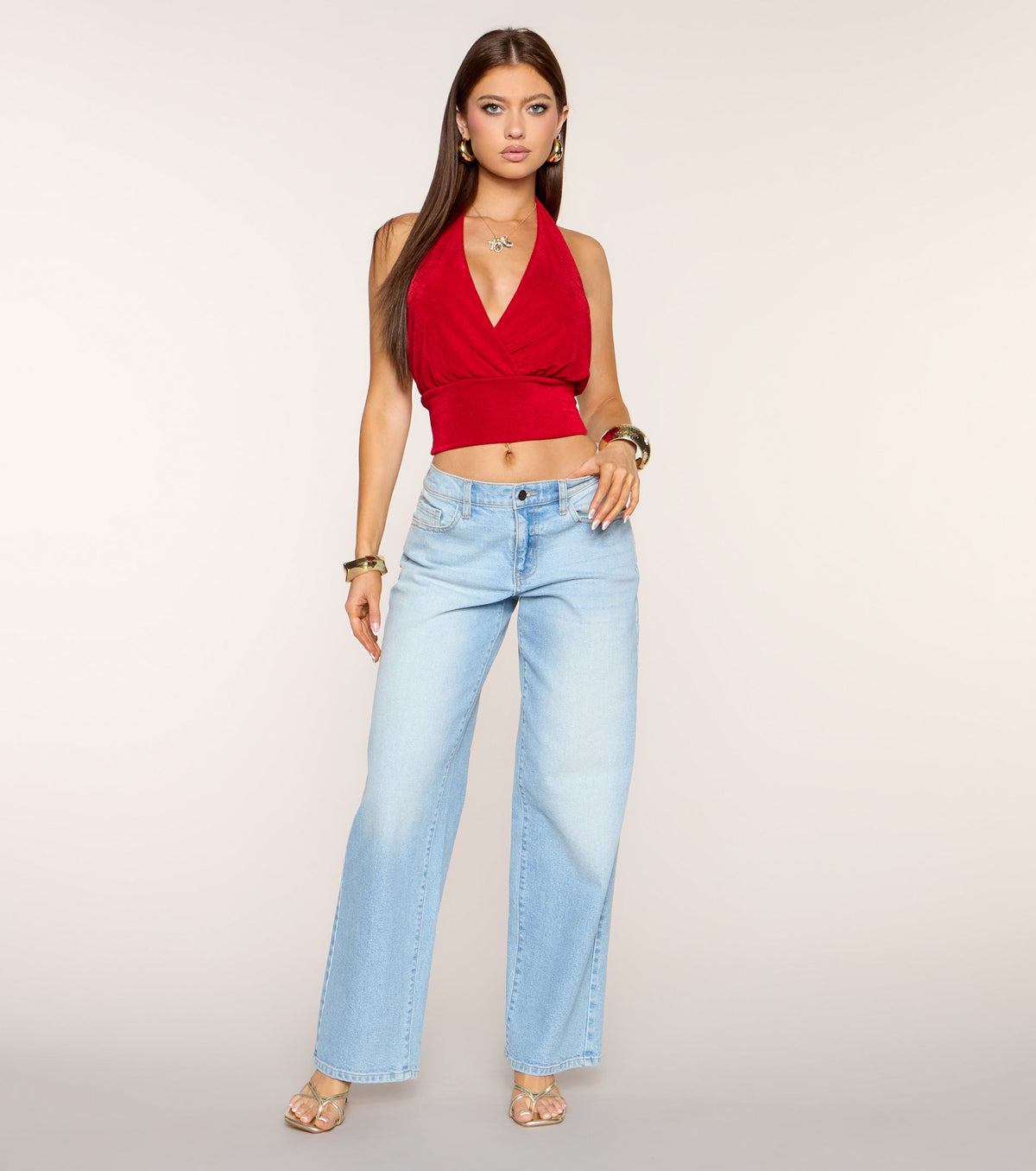 Worth The Plans Halter Open Back Top