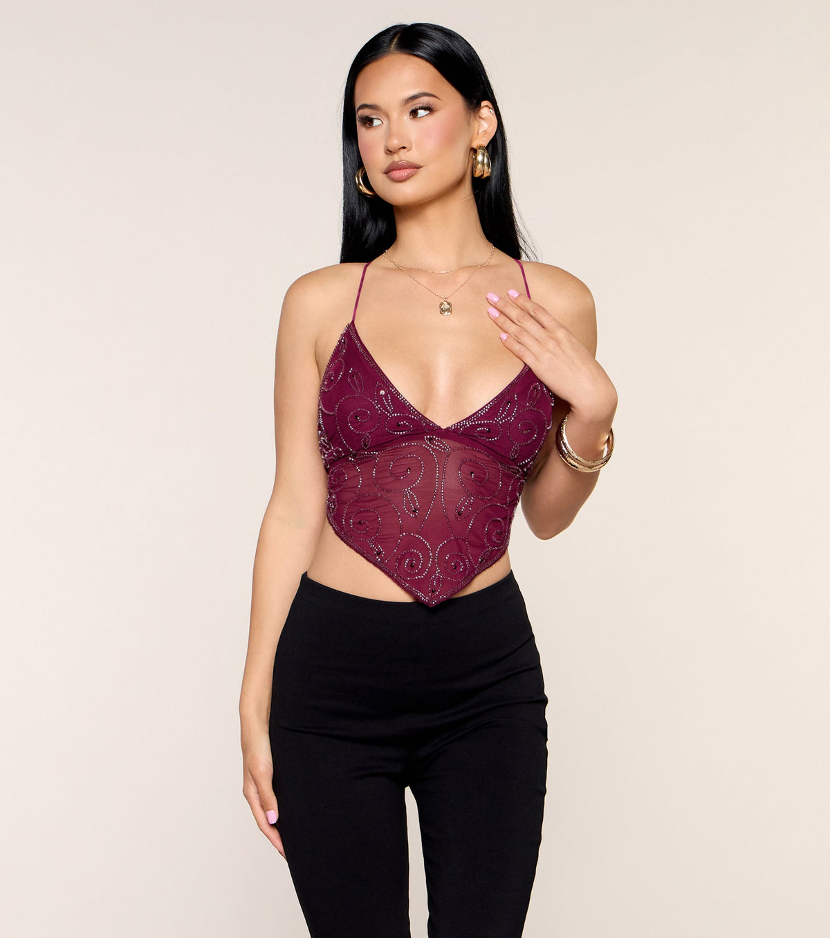 Delicate and Daring Strappy Crop Top