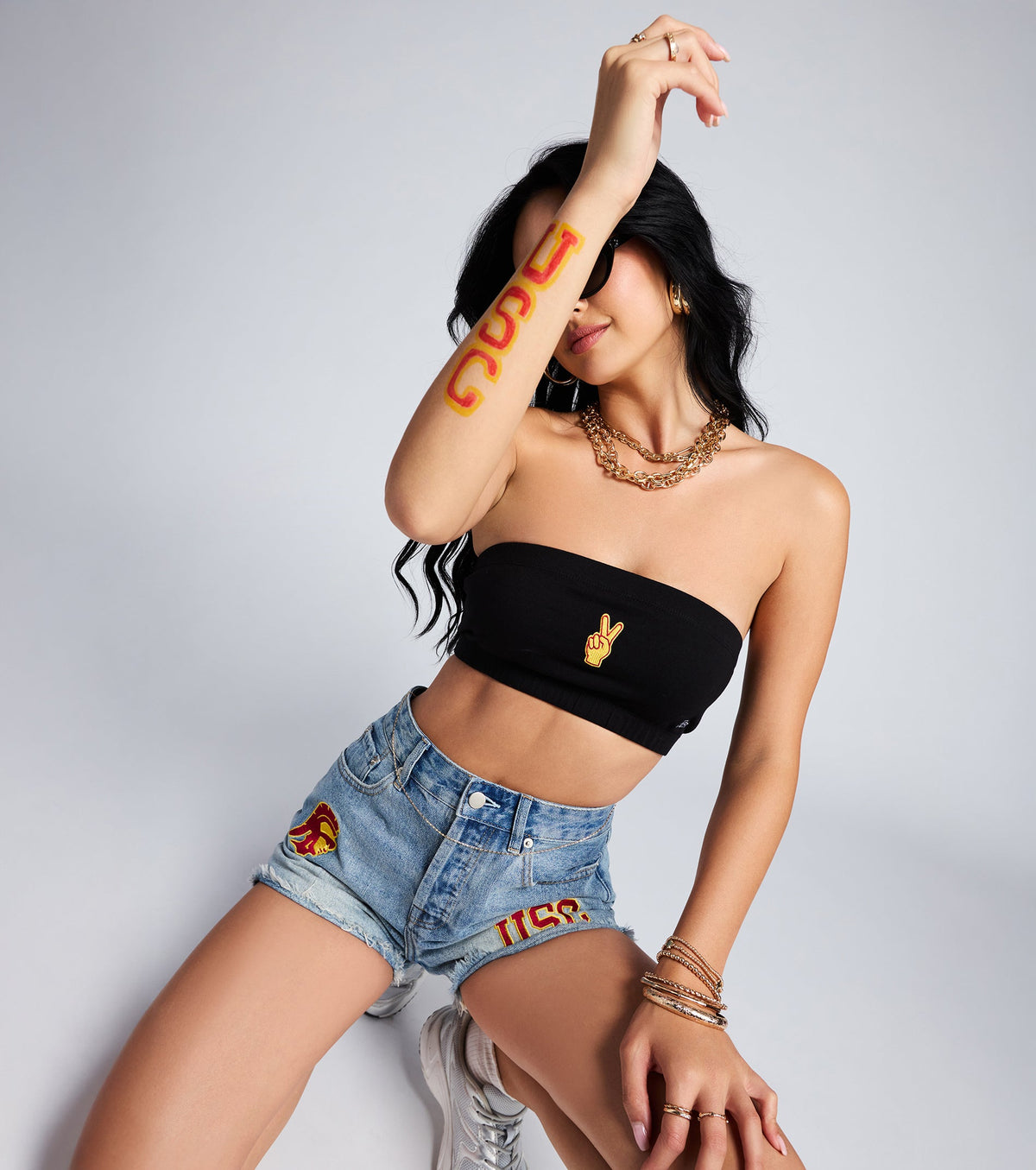 Victory Vibes Only USC® Bandeau Crop Top