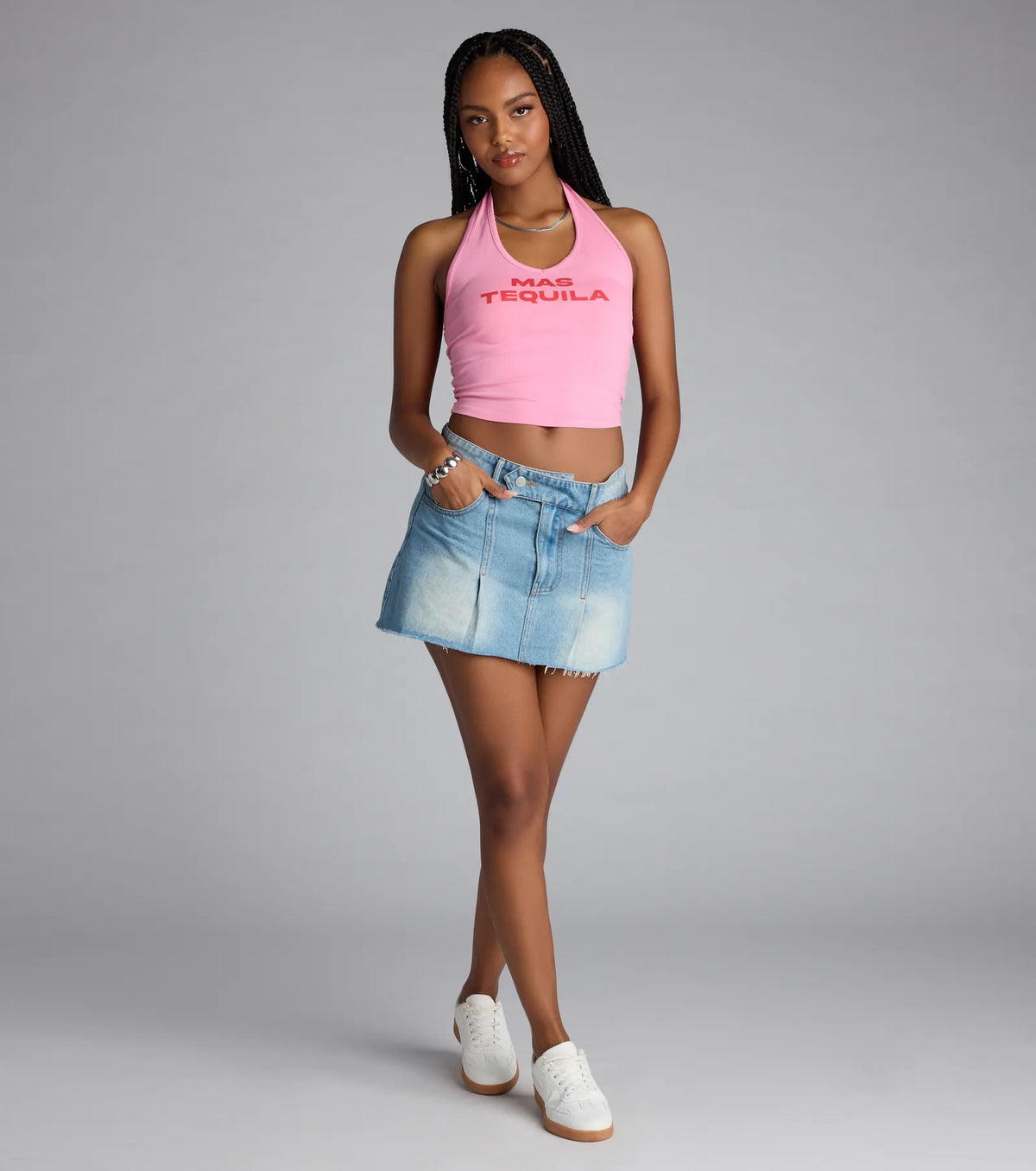 Mas Tequila Halter Crop Top