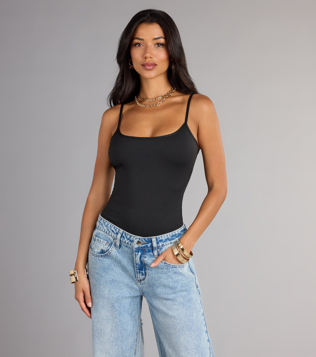 Forever Sleek Scoop Neck Bodysuit