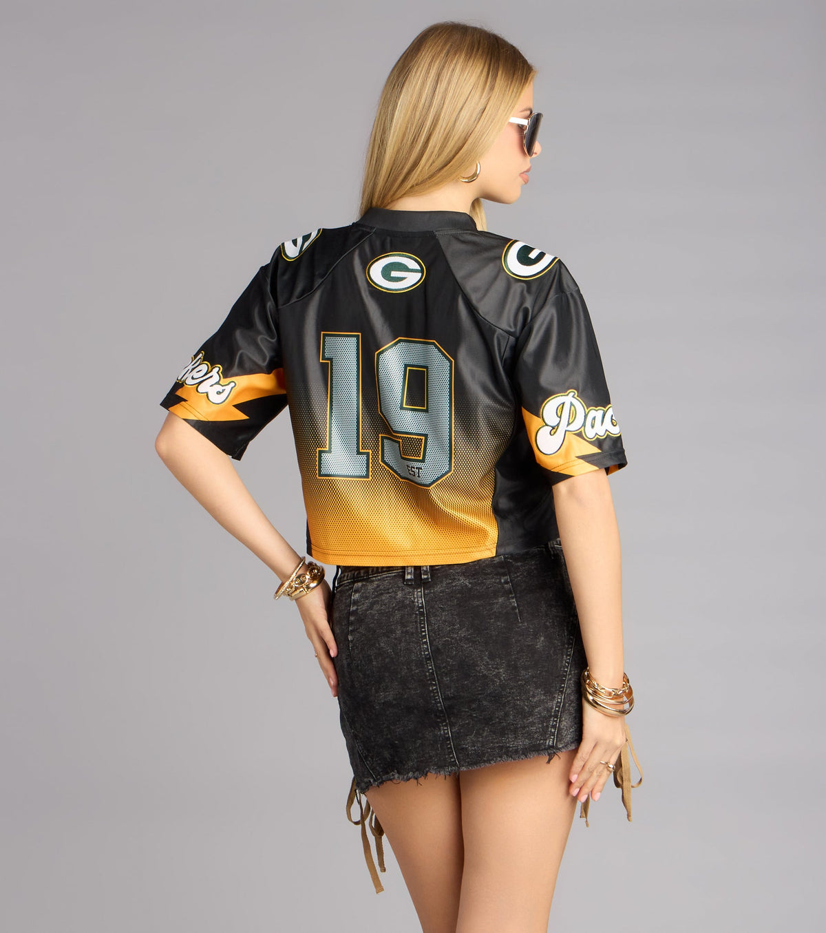 Ultra Game NFL Green Bay Packers Mesh Crop Top