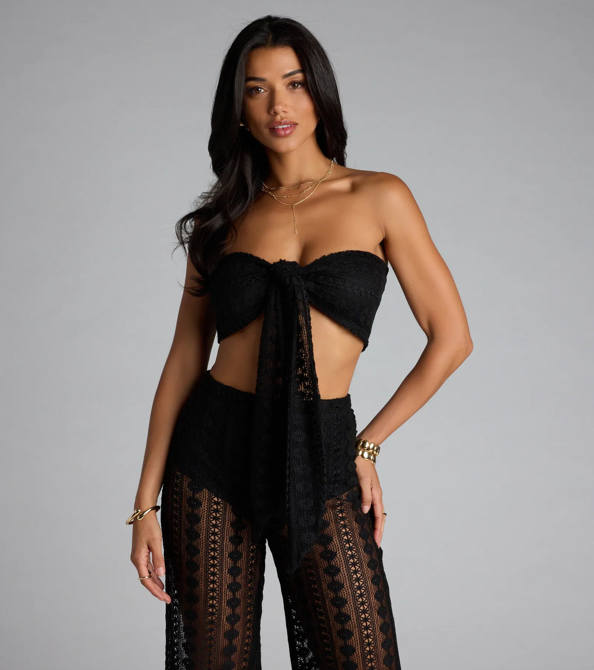 Catching Looks Crochet Bandeau Tube Top