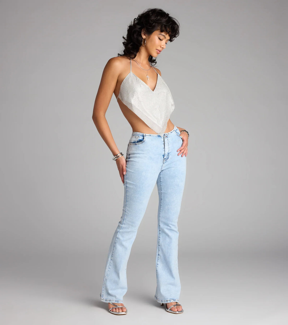 Certified Scene Stealer Rhinestone Chainmail Top