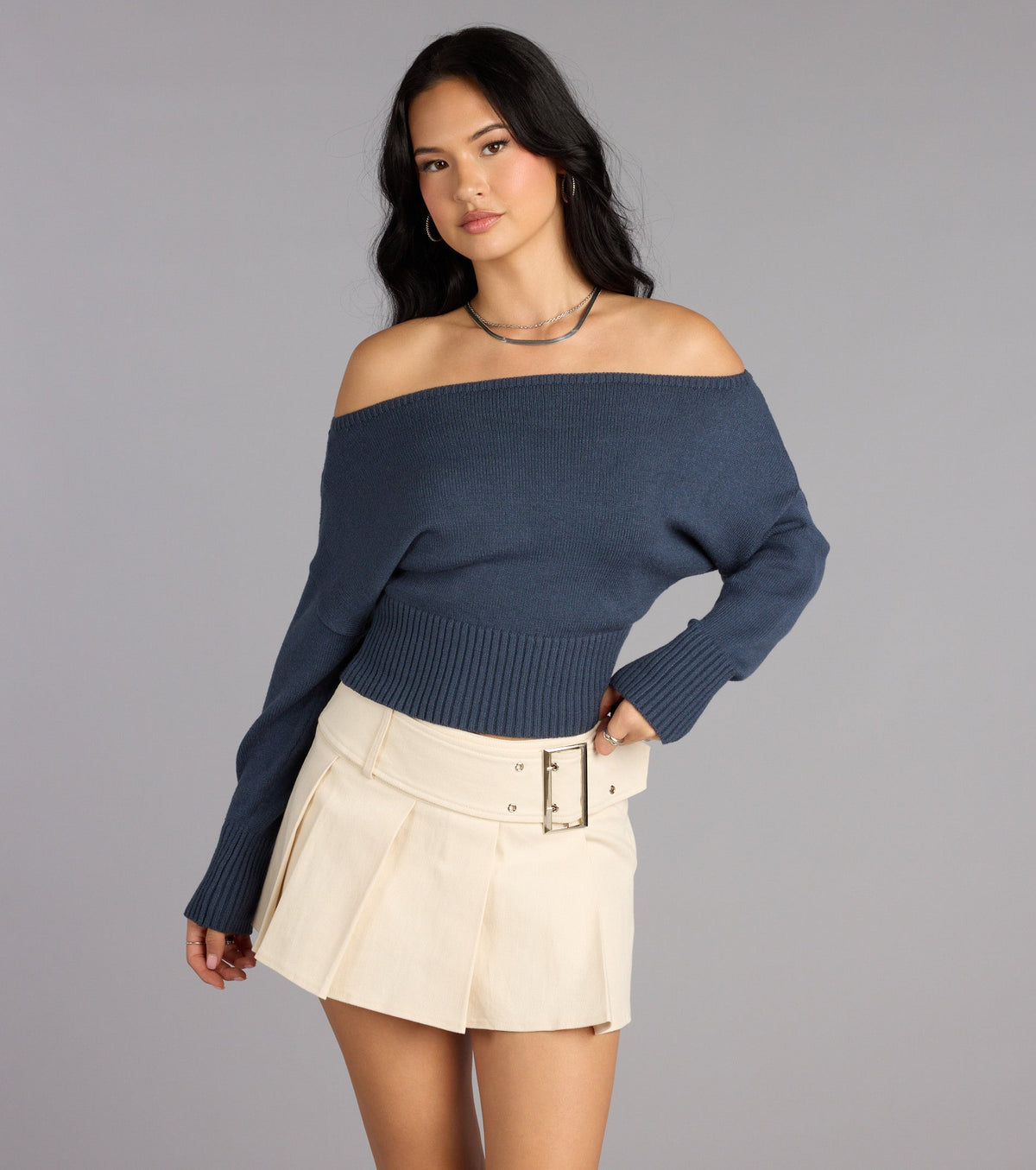 Sunday Edit Off-The-Shoulder Sweater