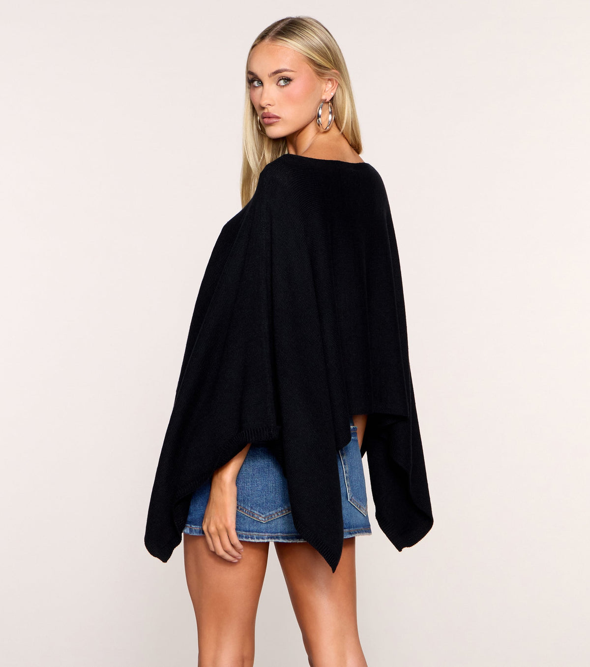 Cozy Hour Flowy Sweater Poncho