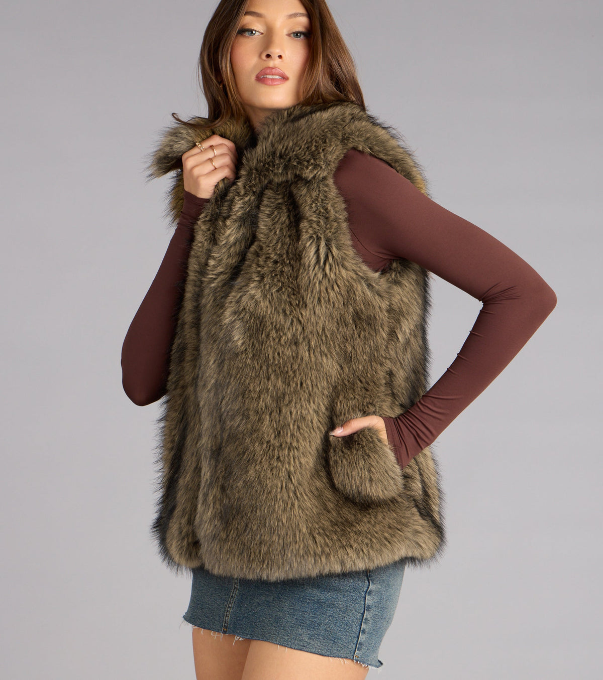 Jet Set Mood Faux Fur Vest
