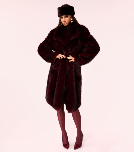 Luxe Look Long Faux Fur Coat