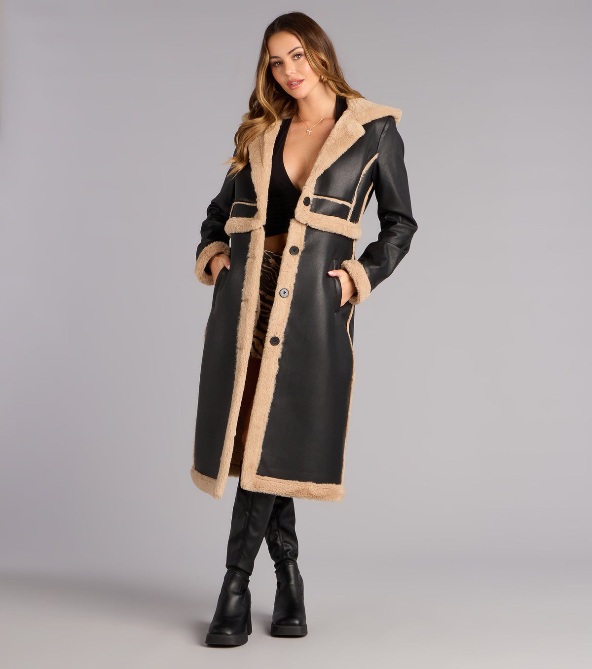 Cold Front Cutie Convertible Trench Coat