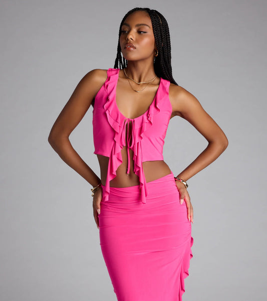 Ruffle Me Up Crop Top