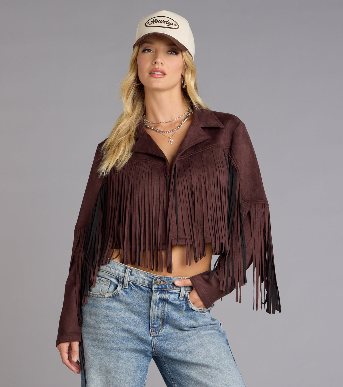 Trailblazer Faux Suede Fringe Jacket