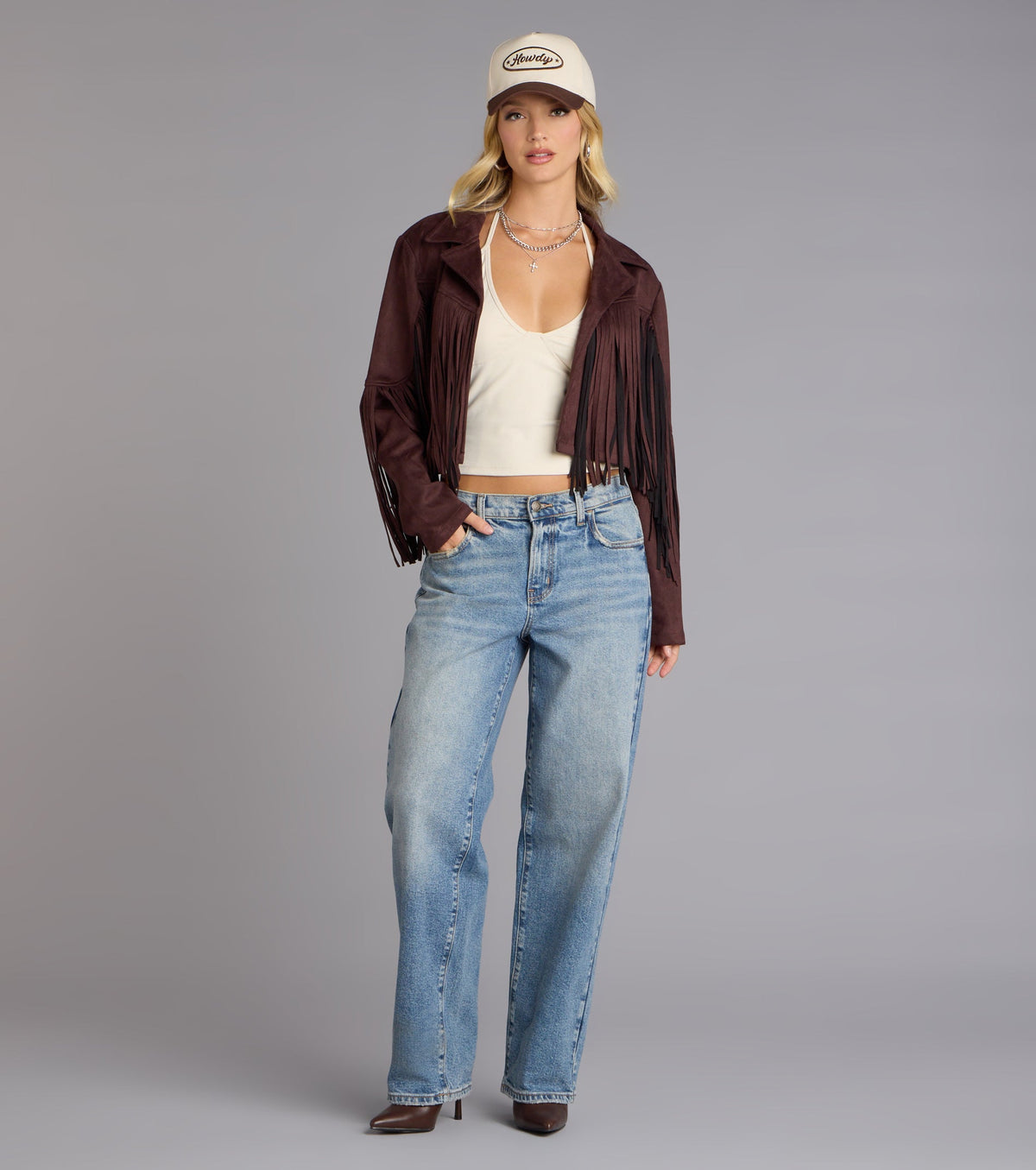 Trailblazer Faux Suede Fringe Jacket