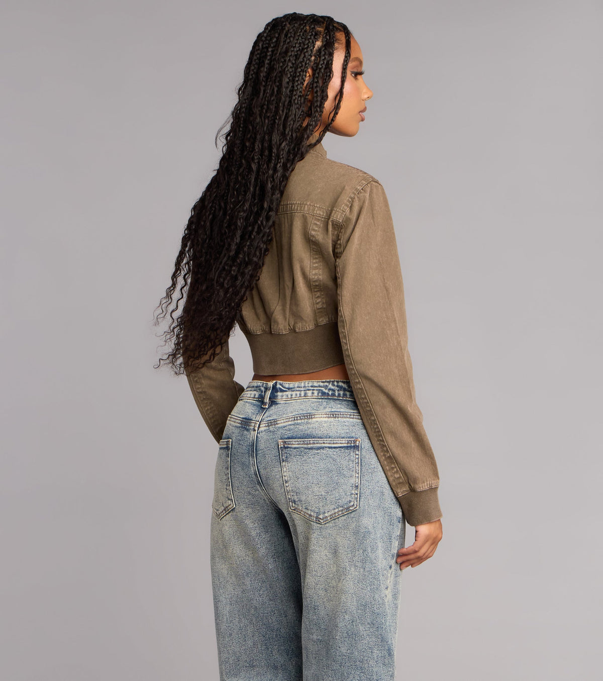 Street Style Mood Cropped Bomber Jacket