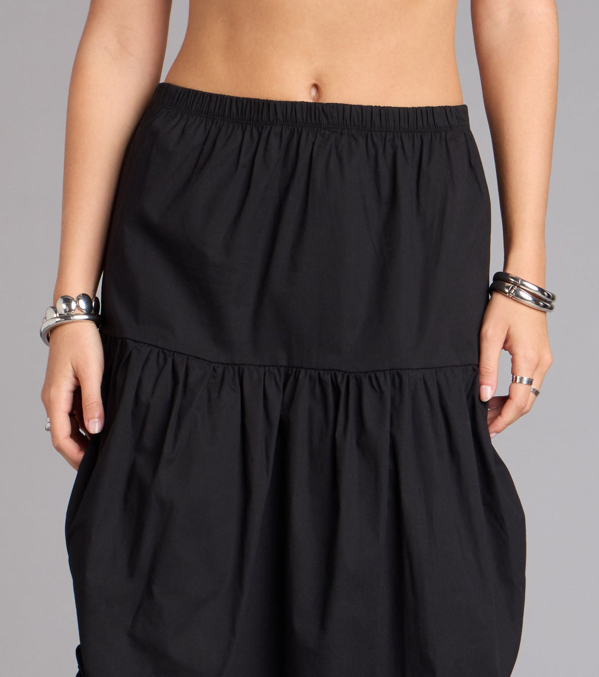Sweet Stroll Ruched Midi Skirt