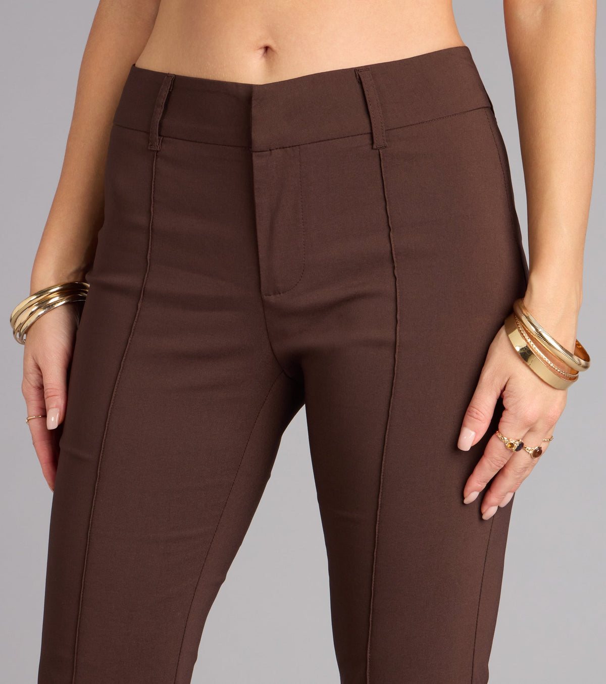 Sleek Polish High-Rise Flare Trouser Pants