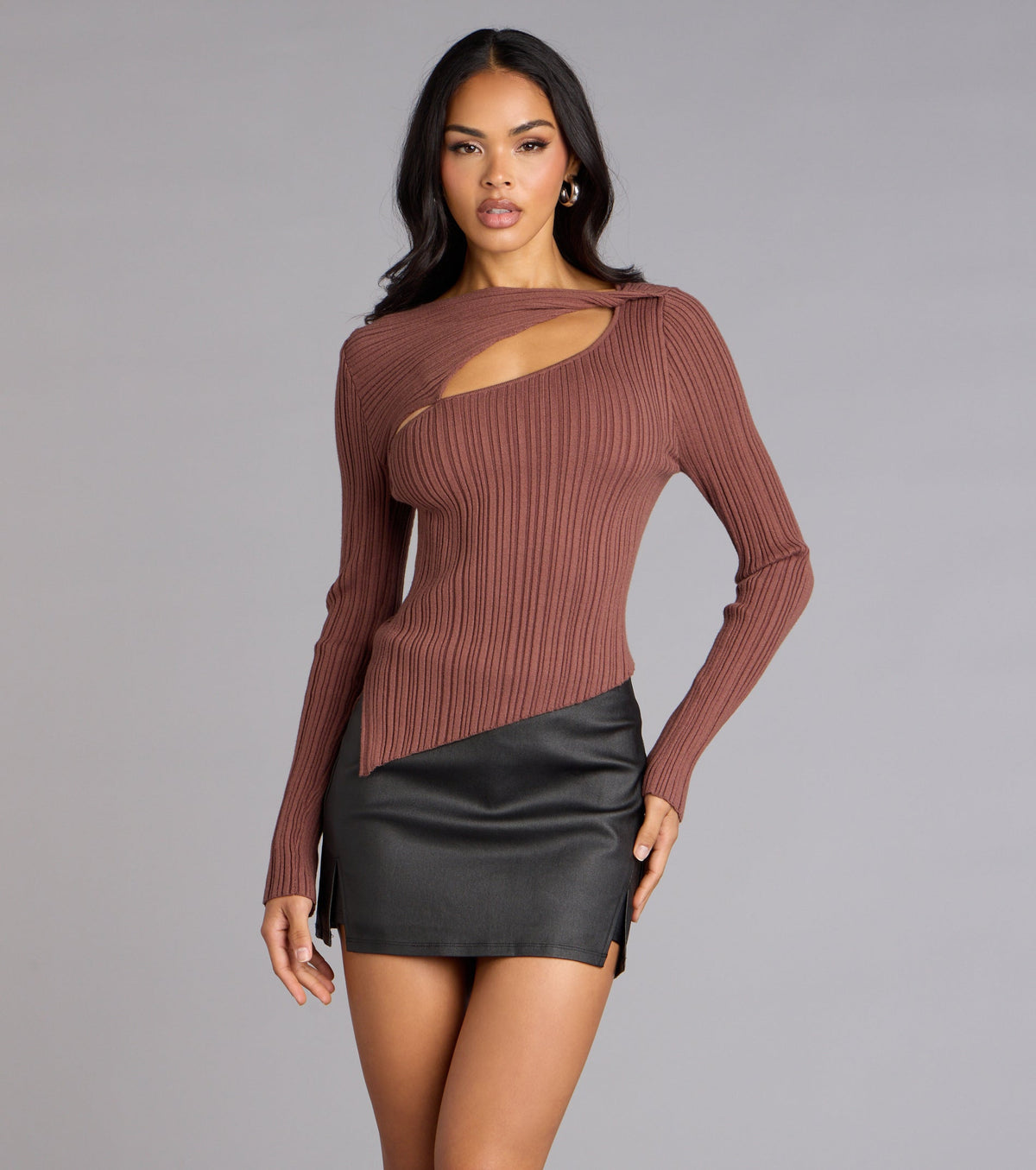Polished Moves Faux Leather Skort
