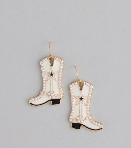 Yeehaw Energy Cowboy Boot Earrings