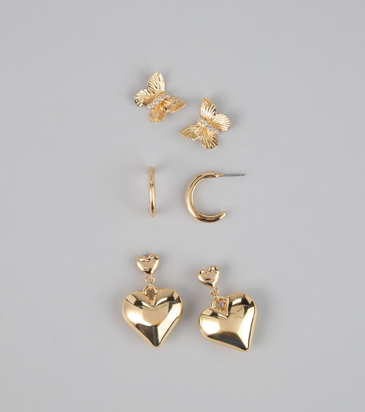 Sweet Spark Three-Pack Earrings Set