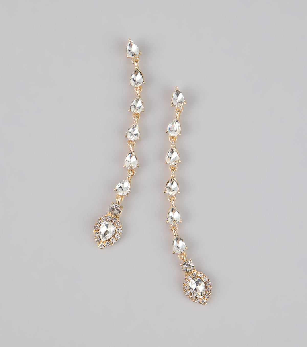 Cascading Glamour Rhinestone Earrings